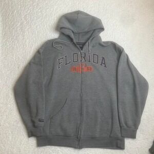 Y2K Jansport Florida gators‎ men's grey full zip hoodie boxy collegiate L